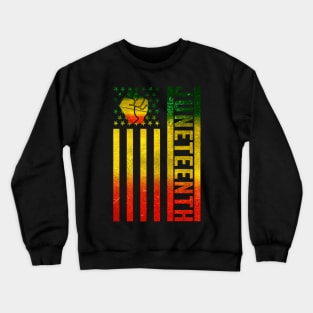 Juneteenth USA US Flag Crewneck Sweatshirt